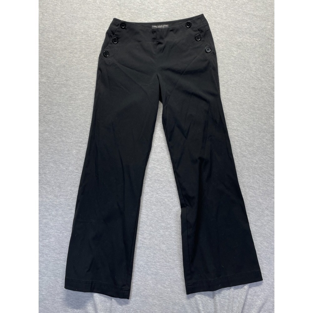 Larry Levine Dress Pants Womens 8P Black Stretch Office Formal Business Straight
